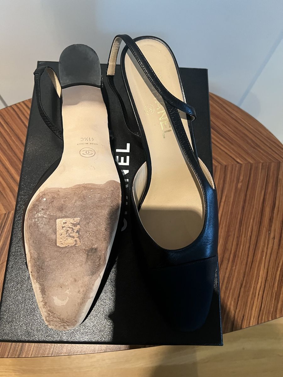 Chanel Scarpe da donna: Chanel sling back black 41 1/2 – Usato da Vevey venduto da Stef_couture 2