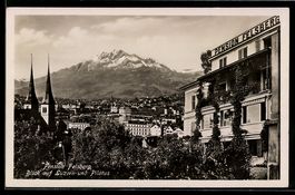 Luzern, Pension Felsberg, Blick auf Luze