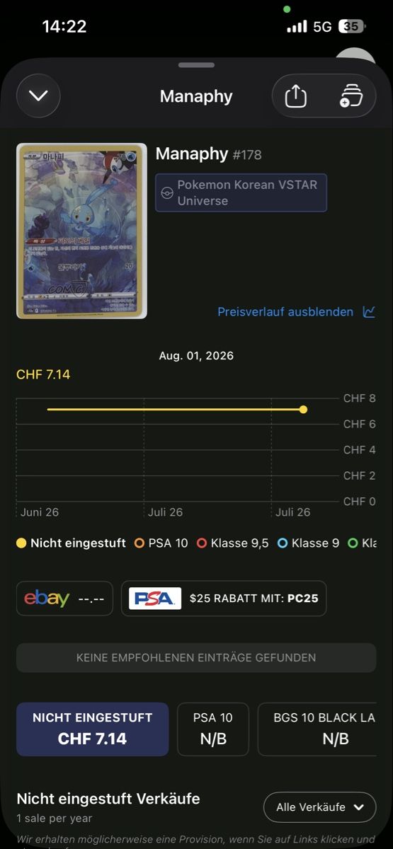 Pokémon Cartes à collectionner: Manaphy 178/172 AR jpn – Neuf (Voir description) à Zürich par JN-MZ67676767 1