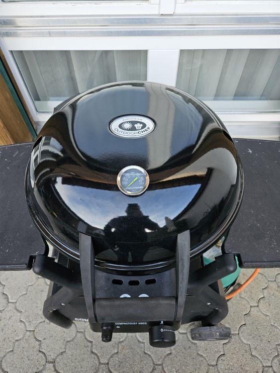 OUTDOORCHEF P-480 G Compactchef Gasgrill - Easy Flip Trichter System
