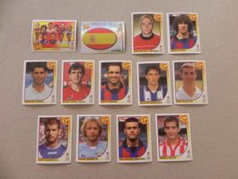 Panini Fussball WM Korea /Japan 2002 Spanien 13 Stück 97-113