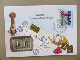 Sonderbrief FDC 150 Jahre Schweizer Briefmarken 1993