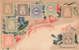 Schweiz Alte und neue Schweizer Briefmarken Litho