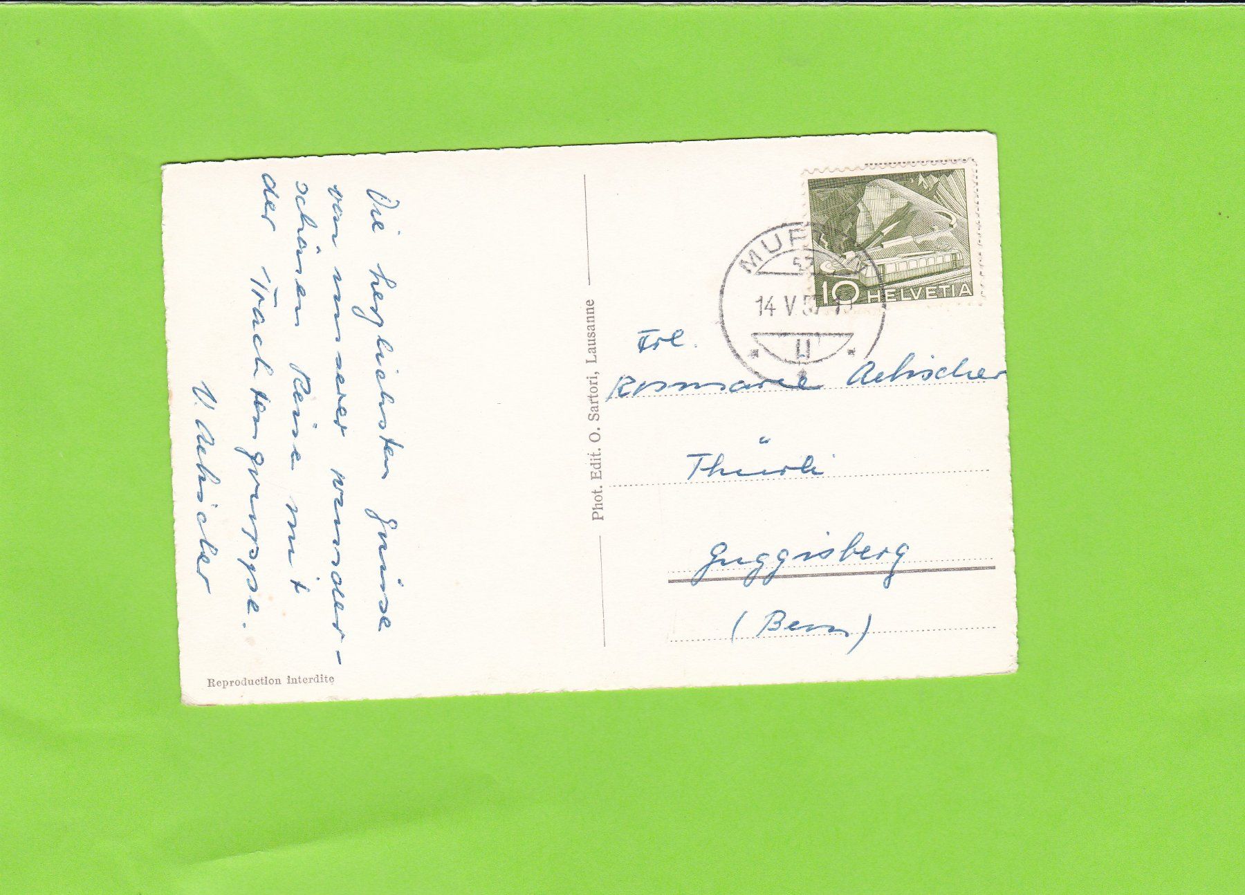 Cartoline postali: Montreux-Territet – Usato da St. Peterzell venduto da neckertal 1