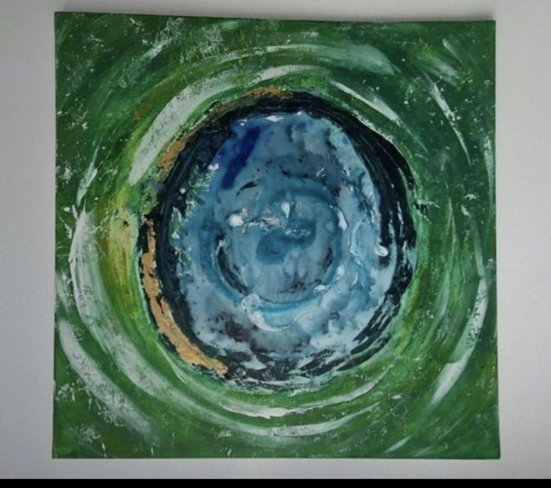 Dipinti: Gemälde " Das Auge" handmade 58×58 – Nuovo (secondo la descrizione) da Riehen venduto da Steinbock1970 2