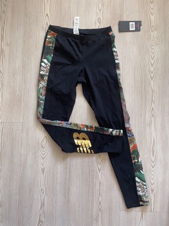 New Balance Leggings schwarz mit Muster neu mit Etikett
