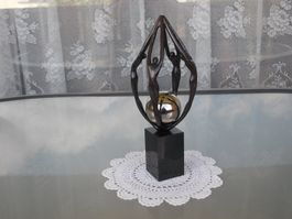 27,5 cm Bronze 4 Frauen Statue Figur *Verbundenheit* 1240 gr