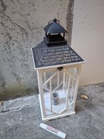 Tolle Gartenlaterne weiss schwarz, Glas, Windlicht 80 cm!
