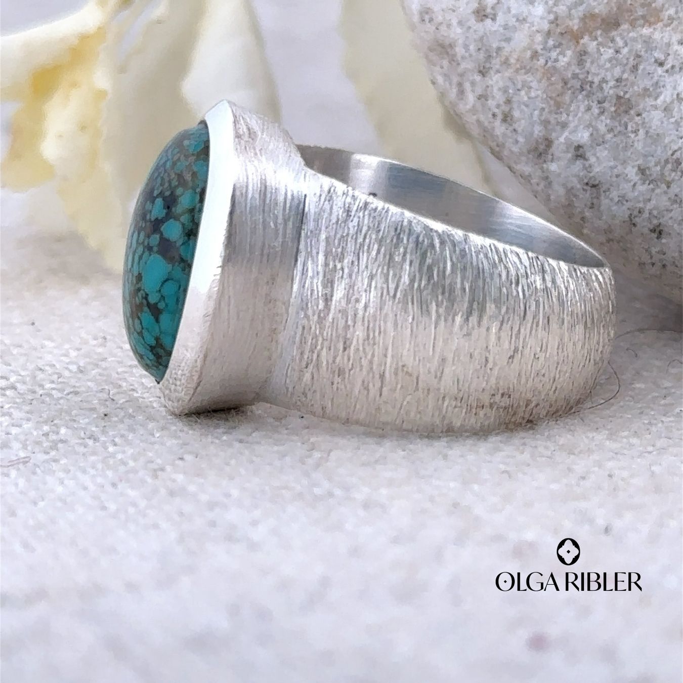 Olga Ribler Anelli: Statement Silber Ring 925 mit Türkise Grösse 52 – Nuovo (secondo la descrizione) da Luzern venduto da Schmuckoutlet 3