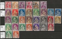 Lot Helvetia Ausgaben 1907 - 1940 : KP 575.--