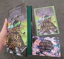 Owlcrate special signed edition of Jade Fire Gold