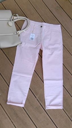 Pantalon-Chino rose BLUEMOTION, taile 42 (89cm), NEUF
