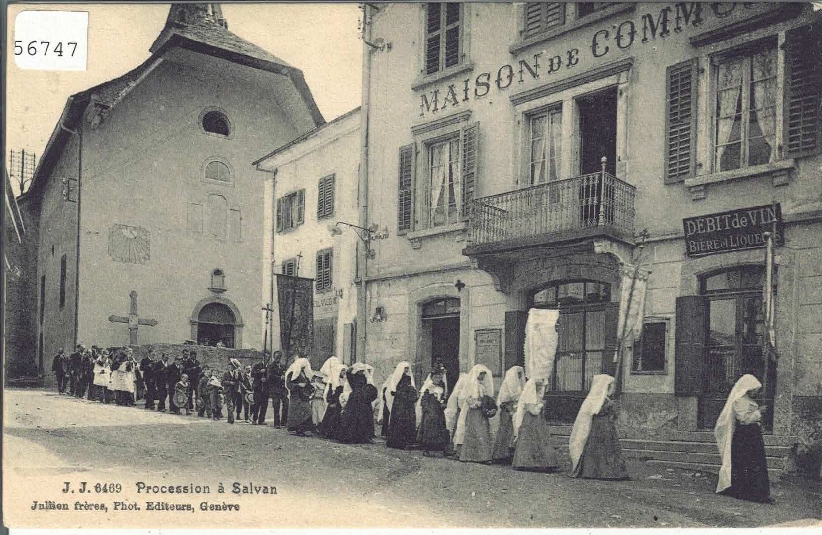 Cartoline postali: Procession a Salvan – Usato da Ettingen venduto da Kartenplanet