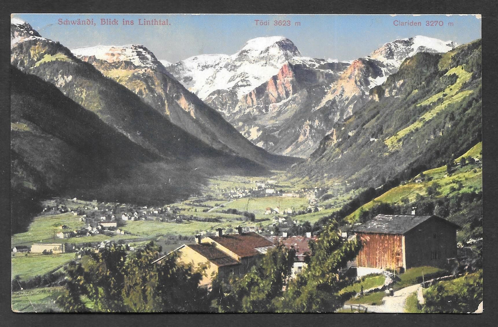 Cartoline postali: Schwändi Blick ins Linthal – Usato da Olten venduto da clotaldi