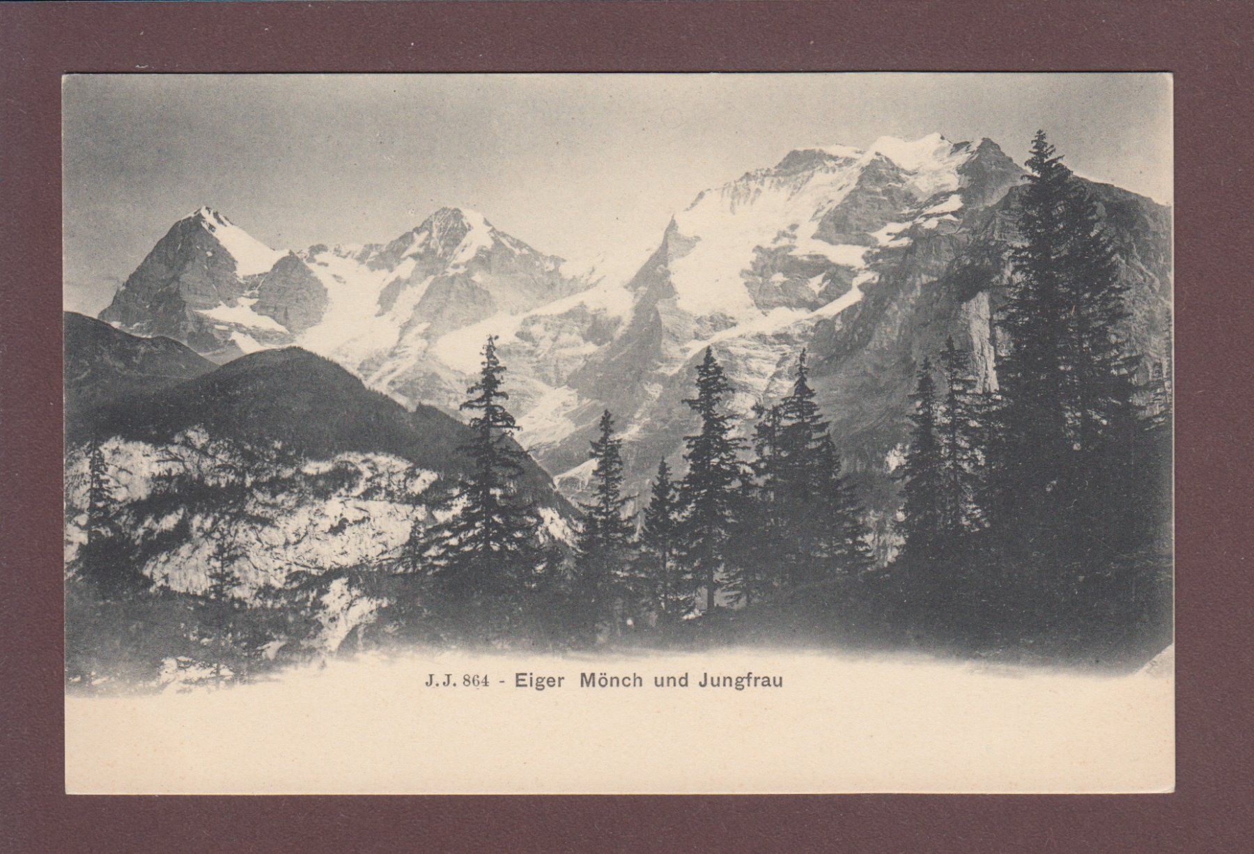 Cartoline postali: EIGER - MÖNCH - JUNGFRAU – Usato da Pully venduto da nicecards