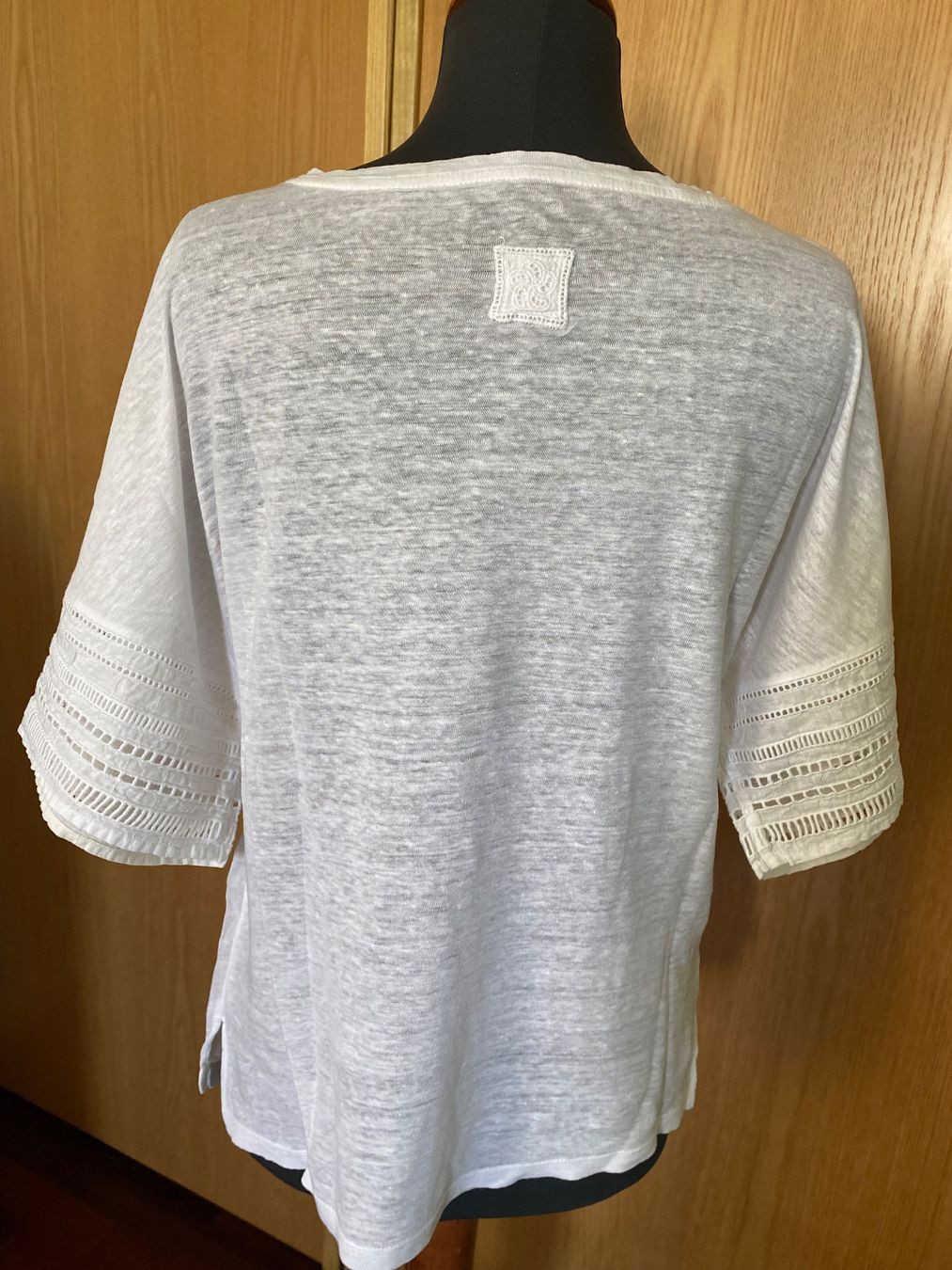 Camicette: 120 % Lino - Bluse Leinen Lochmuster Gr. M – Usato da Besazio venduto da lionheart63 4