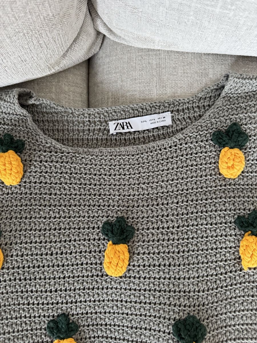 Zara Maglioni & Felpe: Zara Strickpullover mit Ananas Grau/Gelb Grösse L – Nuovo (secondo la descrizione) da Muri b. Bern venduto da Winter2021 5