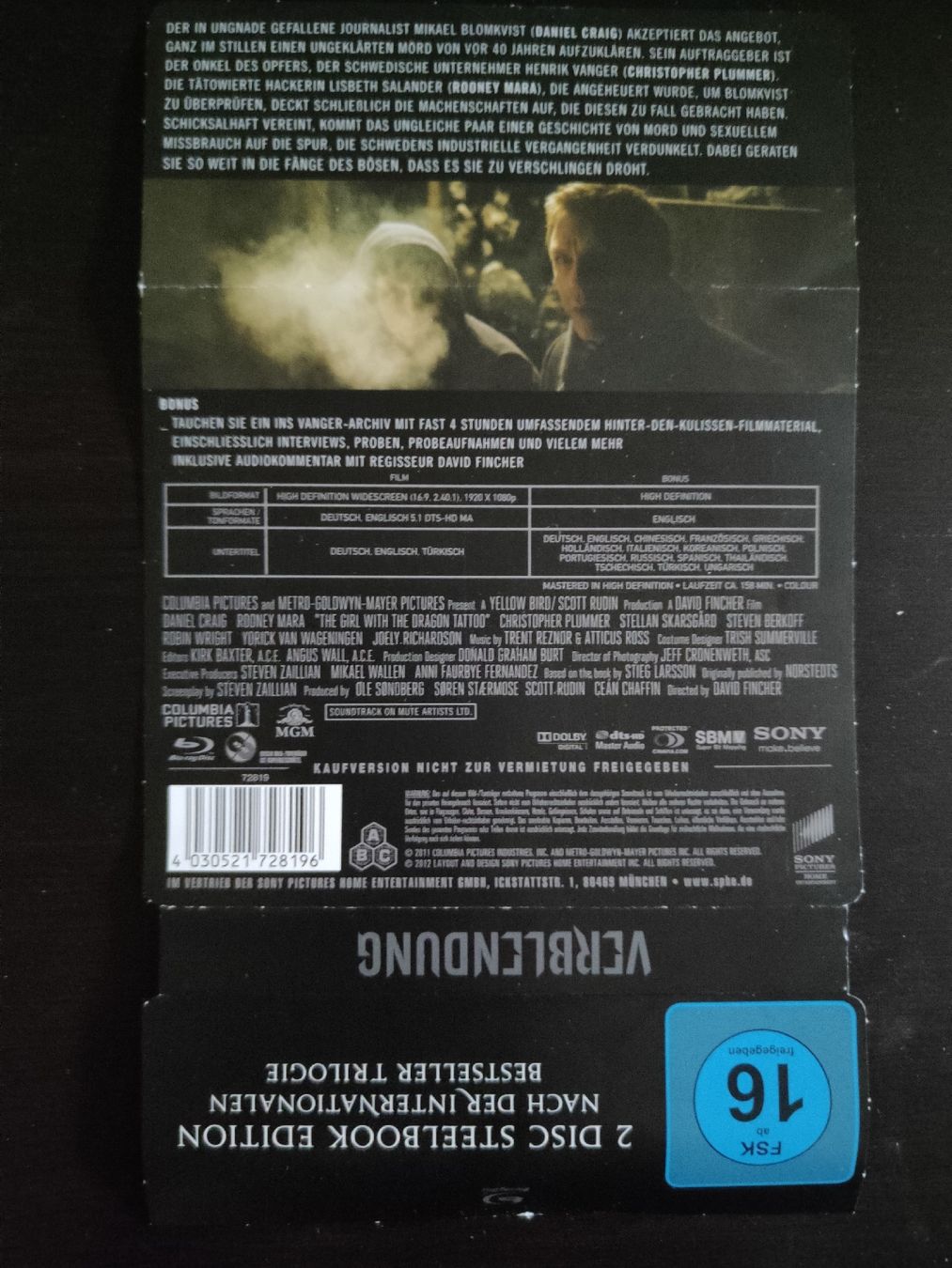 Tutti i DVDs: Verblendung - Blu-ray - Steelbook – Usato da Yverdon-les-Bains venduto da Scottish_Blood 3