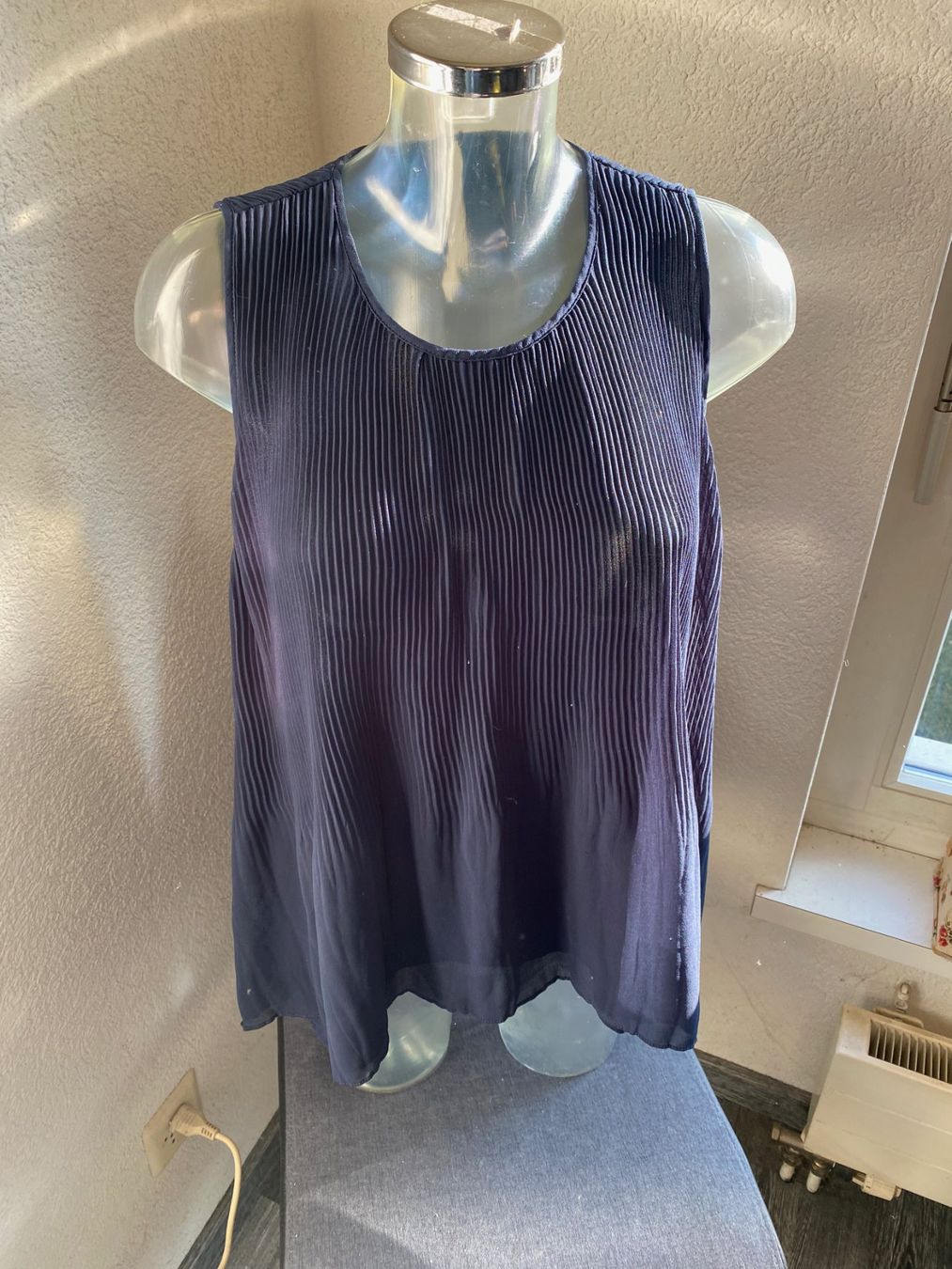 Zara Top: Zara Basic Long-TOP Grösse L dunkelblau – Usato da Allenwinden venduto da Obalu 5