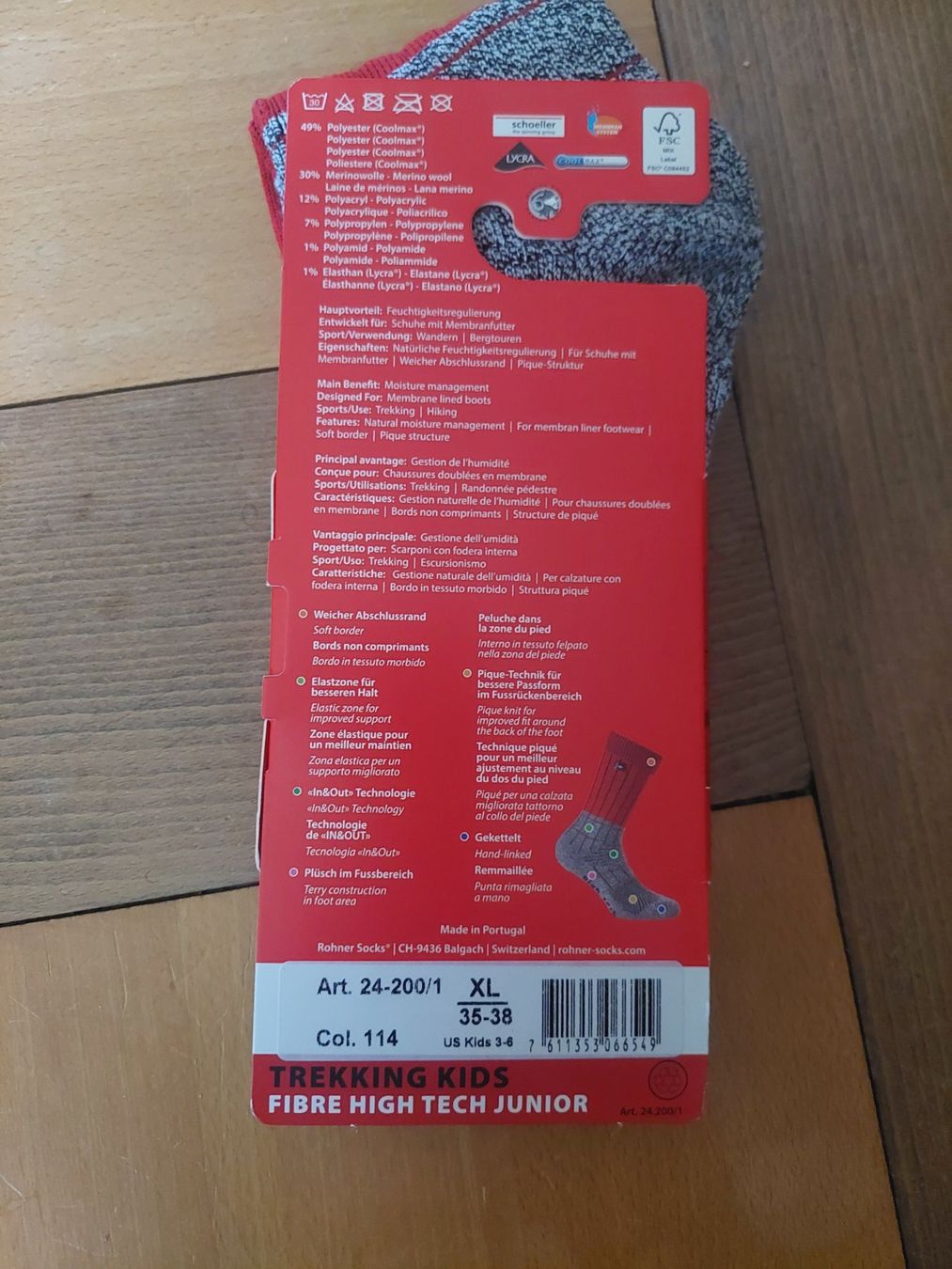Rohner Socken für Kinder: Rohner Merino Wandersocken Grösse 35/38 – Neu und originalverpackt aus Beckenried von Havacola 3