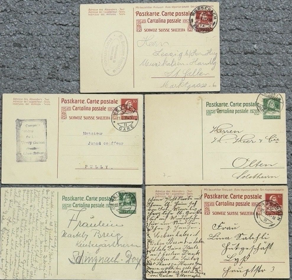 Cartes postales: Konvolut 5 Postkarten Schweiz gebraucht – D'occasion à birsfelden par tim0444