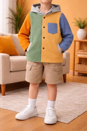 CHEMISE À CAPUCHE ENFANT MULTICOLORE