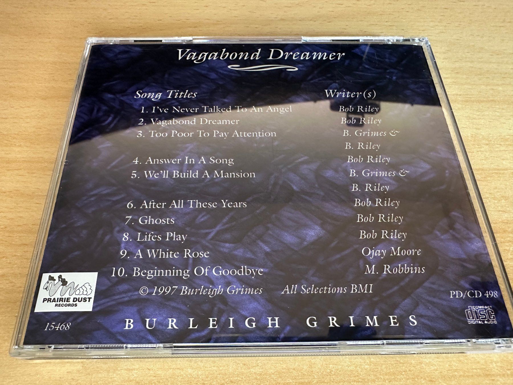 CD: Burleigh Grimes - Vagabond Dreamer – Usato da Rikon im Tösstal venduto da Alpenmutz 1