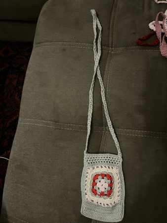 Crochet Phone Pouch Granny Square 