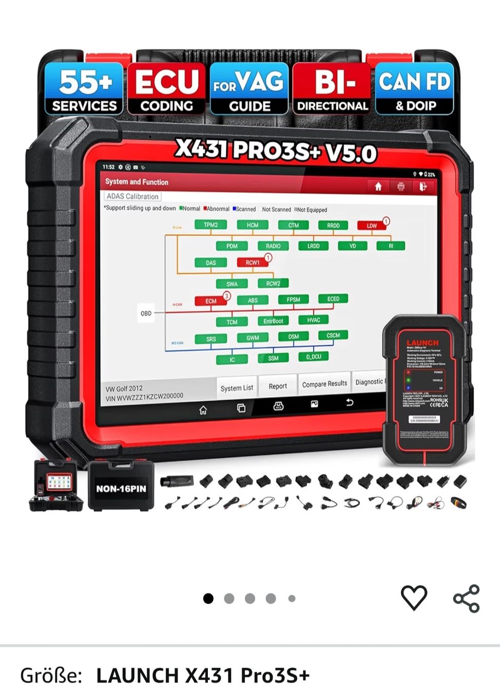 Launch Tutti gli attrezzi: launch x431 pro 3s mit vielen obde Stecker neu – Nuovo (secondo la descrizione) da Biel/Bienne venduto da ani_8lb5