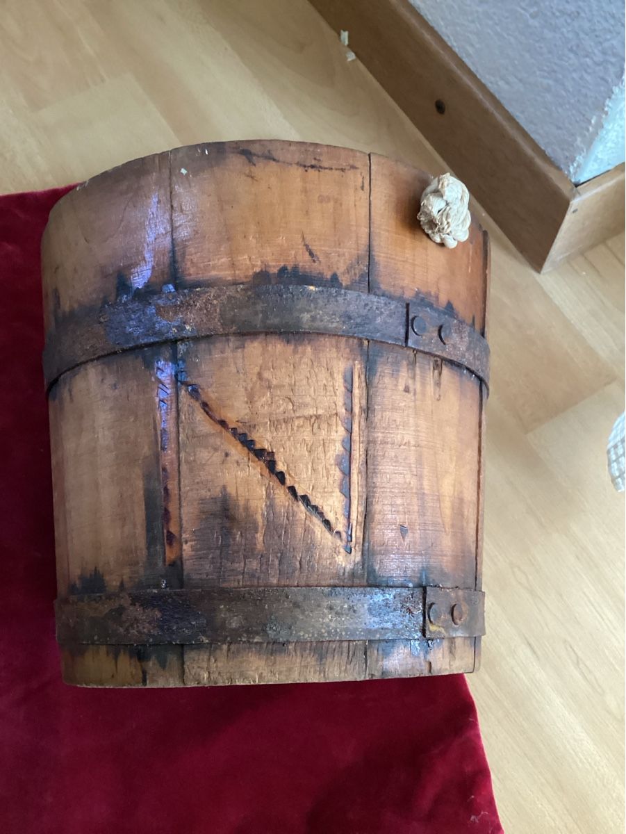 Altro per la casa: Antiker Holzeimer mit Hanfseil gebraucht – Usato da Nunningen venduto da Vintage59 2