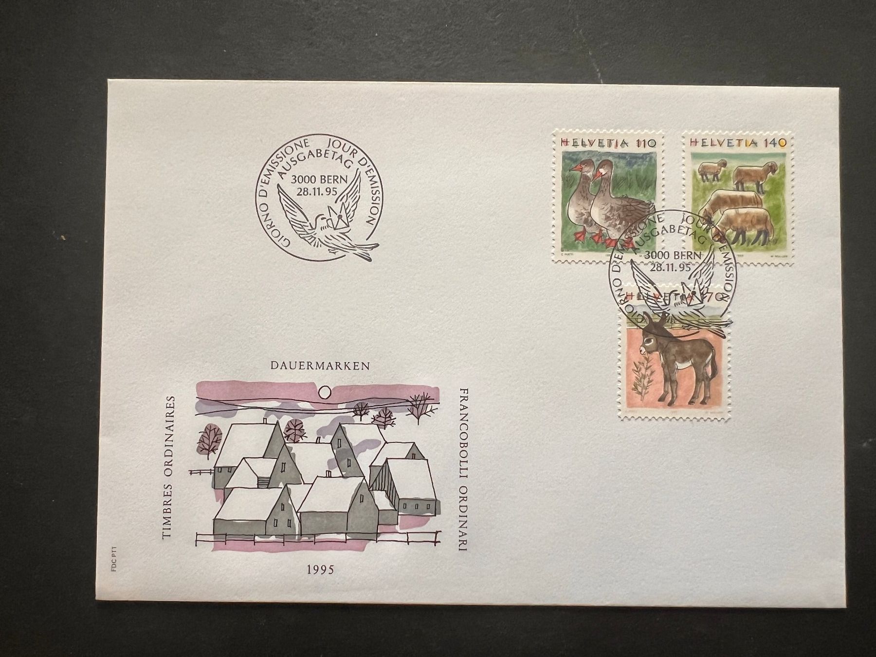 Alle Briefmarken: Erstagsbrief FDC  1995  (P987) – Gebraucht aus Hinwil von Sidi4