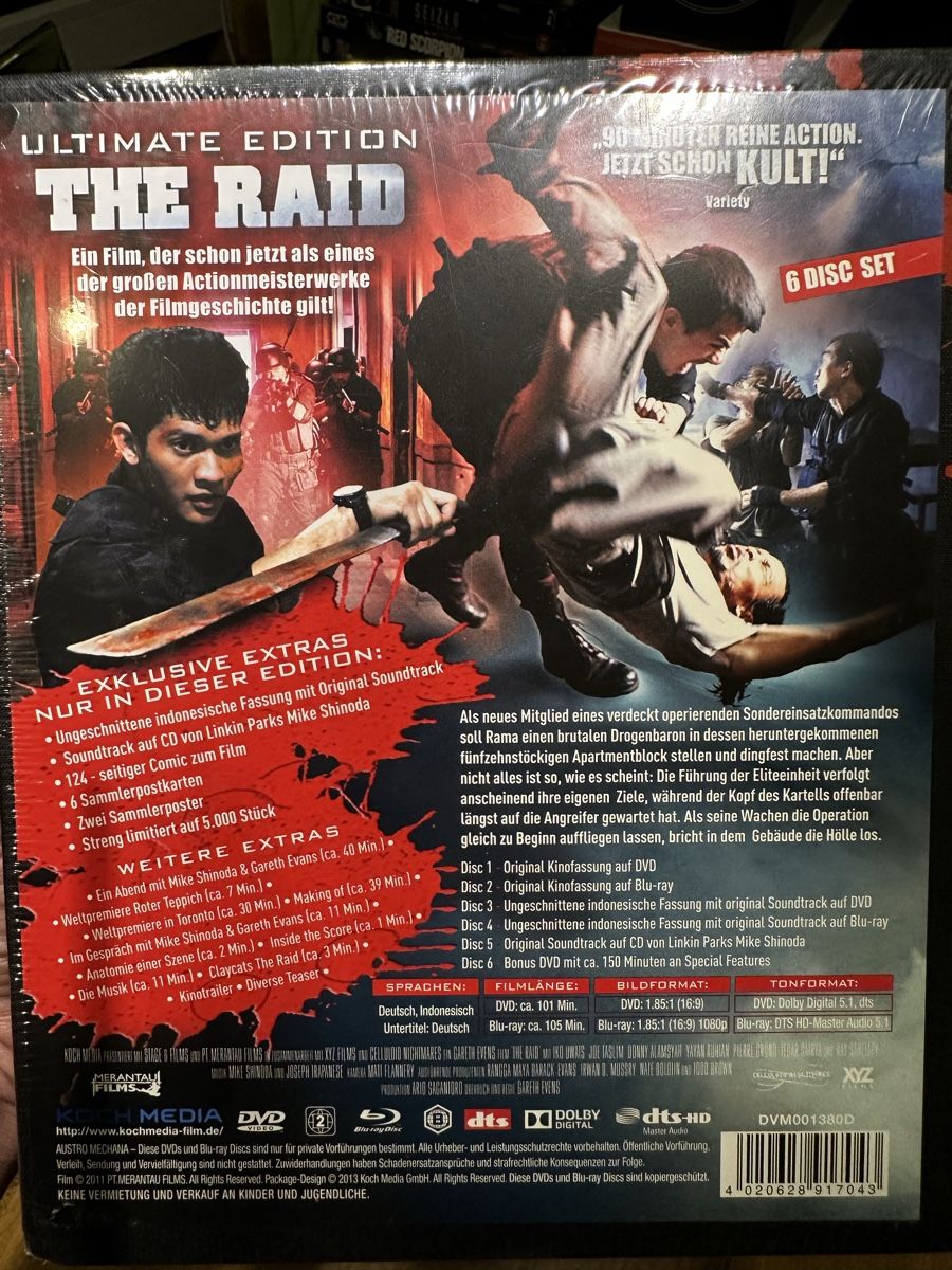 Tous les DVDs: The Raid 1-2 Ultimate Edition 10 Disc uncut big box DVD Blu – Neuf avec emballage d'origine à Benken ZH par Audi-erich 2