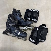 Rollerblade Inlineskates Gr. 45 inkl. Schutzausrüstung