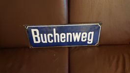 Strassenschild Buchenweg alt