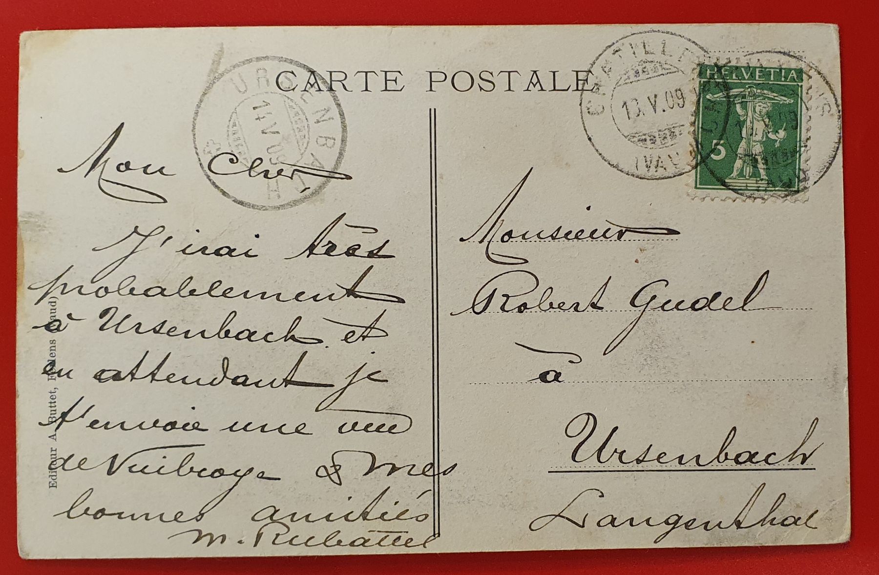 Cartoline postali: Vuibroye 1909 -  Vue générale – Usato da Kreuzlingen venduto da Rschweiz1 1