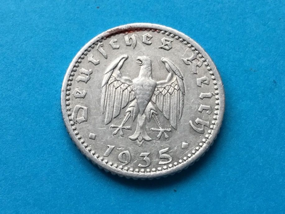 Tutti le monete: 50 Reichpfennig 1935 F. – Usato da St. Margrethen SG venduto da alfapeugeot10 1