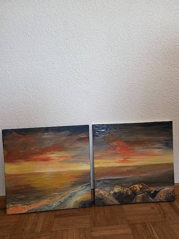 Dipinti: lot de 2 tableaux, originales,fait main – Nuovo e nell'imballaggio originale da Sierre venduto da AlinaArtValais