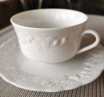 6 Tasses à thé et soucoupe DH Deshoulières Porcelaine France