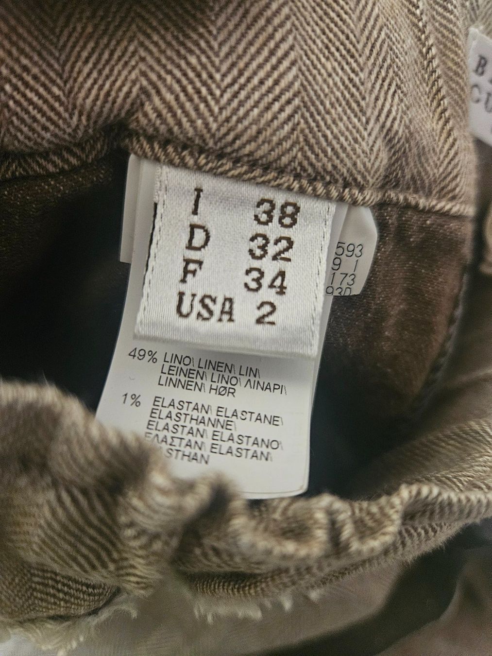 Brunello Cucinelli Pantaloni: Brunello Cucinelli Hose Leinen Sommer hellbraun – Nuovo (secondo la descrizione) da Bern venduto da Alea6892 6
