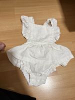 White Linen Baby Romper