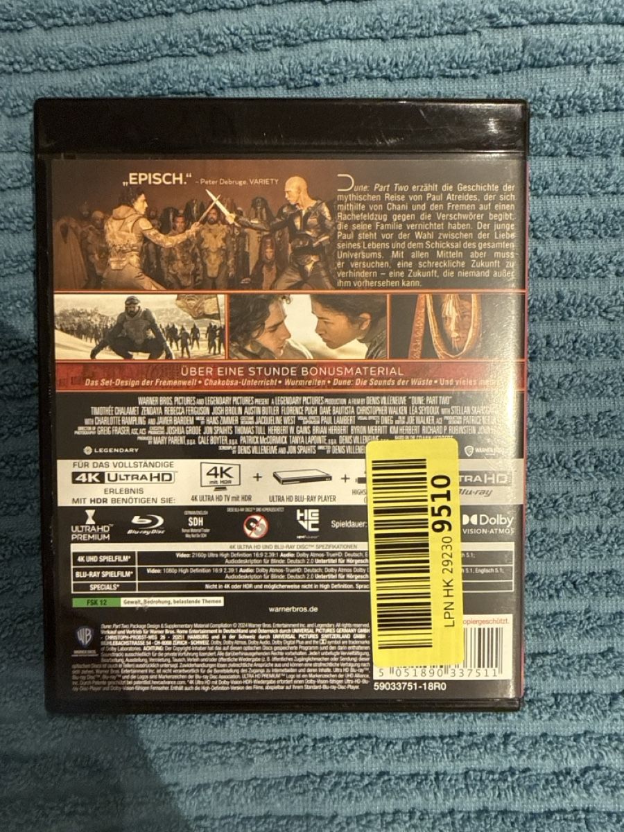 Alle DVDs: Dune Part Two 4K Ultra HD und Blu-ray – Gebraucht aus Buchs SG von Tolm 1