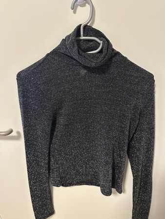 Glitzer Pulli von H&M, Rollkragen, Grösse S – Top!