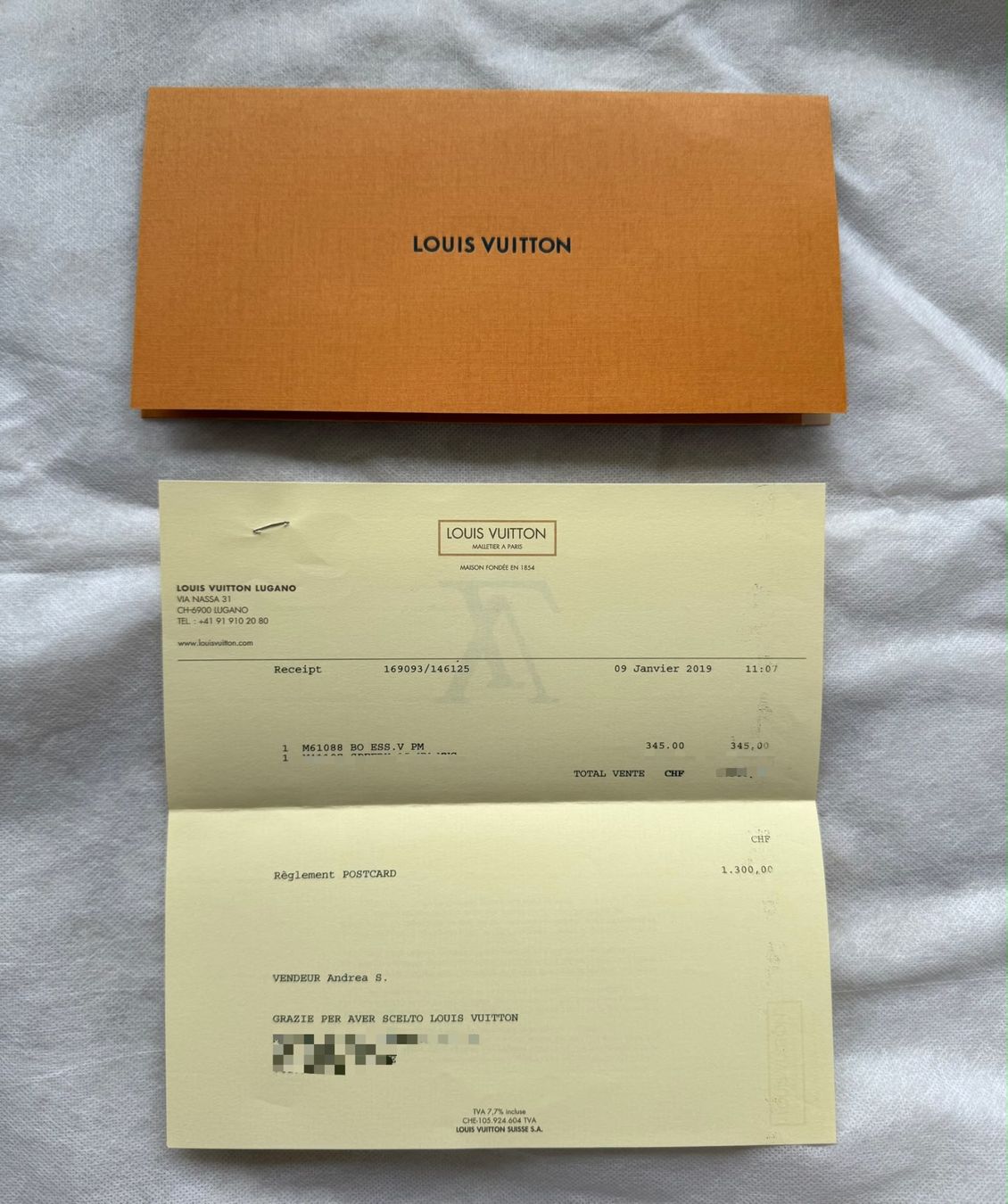Louis Vuitton Orecchini pendenti & Orecchini a lobo: Orecchini Louis Vuitton V – Usato da Sessa venduto da matisecondhan 3