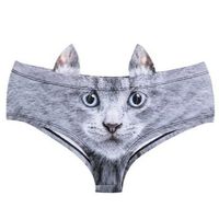 🐱🌟Lustige Damen-Panties mit süßem grauen Büsi 3D Print 💫