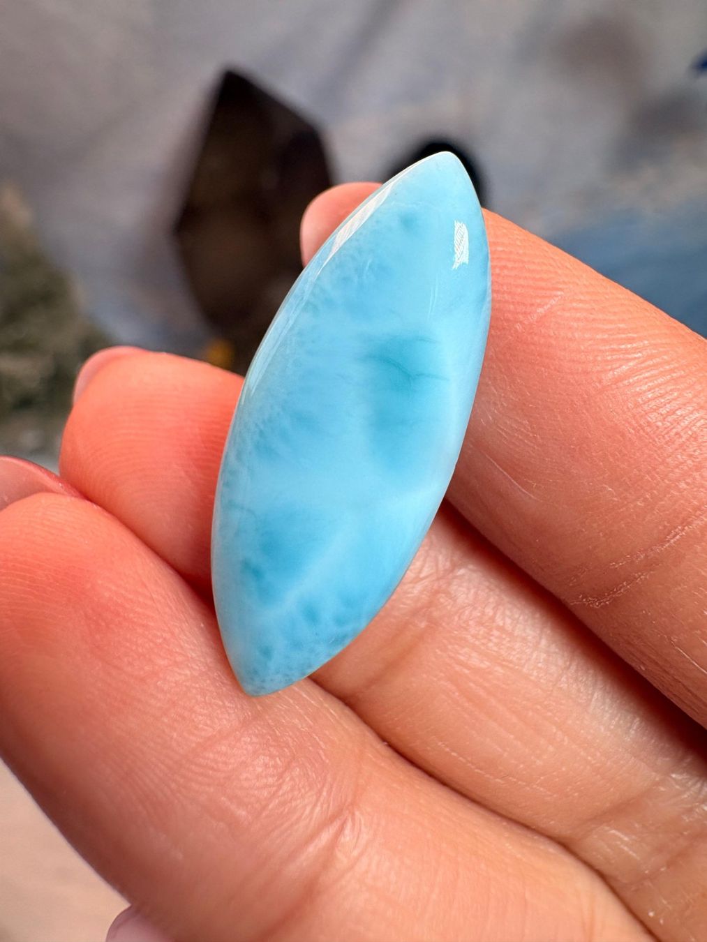Minerali & Pietre curative: Larimar Cabochon – Nuovo (secondo la descrizione) da Neuheim venduto da m.hald