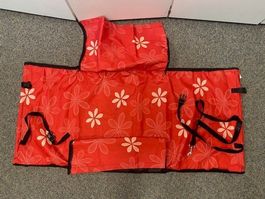 Rote Hunde Autoschondecke mit Blumenmuster - Neuwertig! (55)