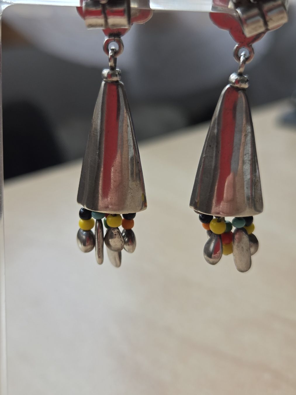 Orecchini pendenti & Orecchini a lobo: Vintage Silberne Ohrhänger Indien Style  – Usato da Winterthur venduto da katzen07 4