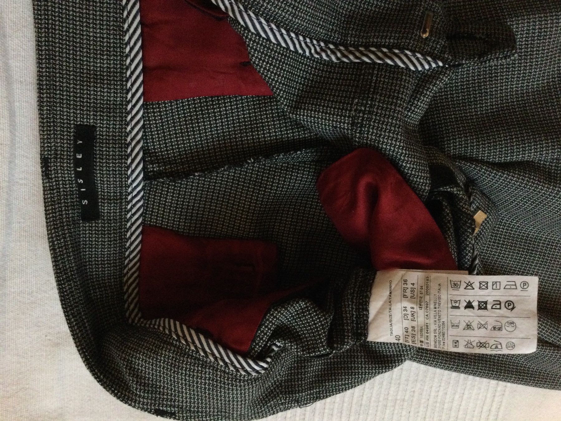 Sisley Pantaloni: graue Hose SISLEY  34 - pantalon gris – Usato da Zürich venduto da Janakpur 1