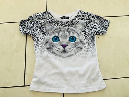 Katzen T-Shirt Gr. 104 - Hingucker für den Sommer!