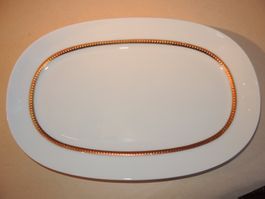 Hutschenreuther Porzellanplatte Platte oval Goldrand,